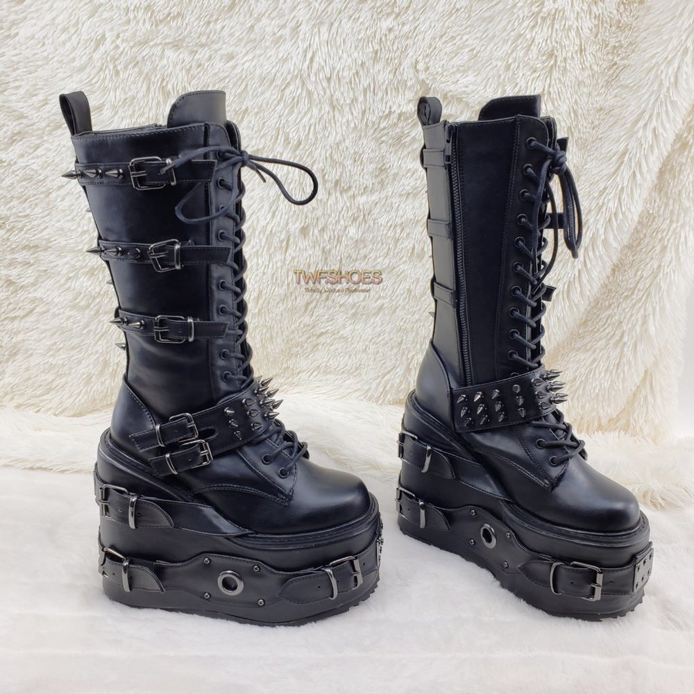 Swing 327 Knee High Platform Goth Punk Rock Boots Swing RESTOCKED